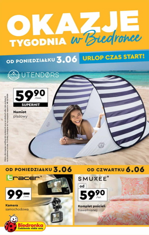 gazetka biedronka okazje tygodnia namiot plażowy
