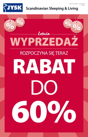 gazetka jysk letnia wyprzedaż