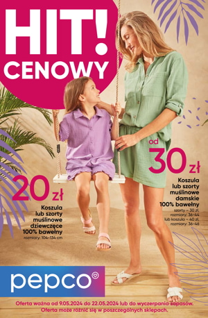 Muślinowe komplety w Pepco