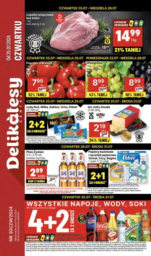 Gazetka Delikatesów Centrum od czwartku 25 07