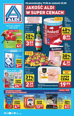 gazetka Jakość Aldi w super cenach od 19 08