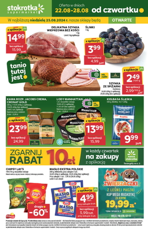 Gazetka promocyjna Stokrotka od czwartku 22 08