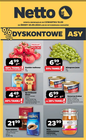 gazetka Dyskontowe asy Netto od 19 09